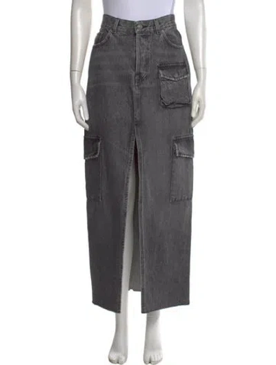 Pre-owned Haikure Long Skirt In Gray