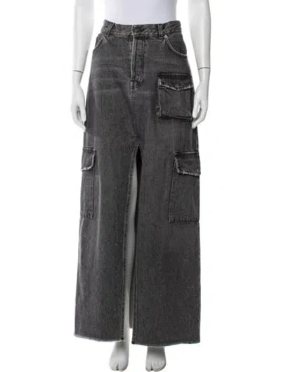 Pre-owned Haikure Long Skirt In Grey