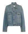 Haikure Washed Denim Jacket In Gray