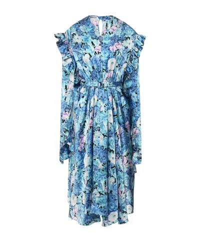 Haikure Long-sleeved Dress In Blue