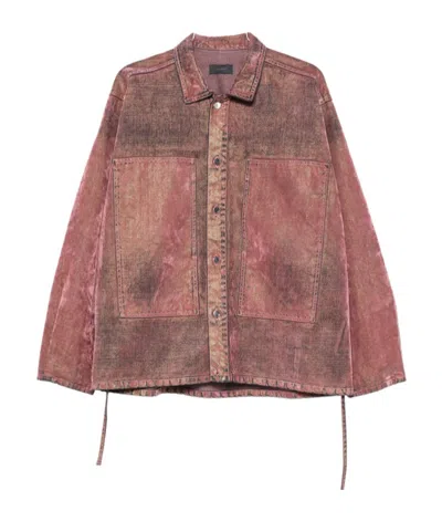 Haikure Long-sleeve Denim Jacket In Brown