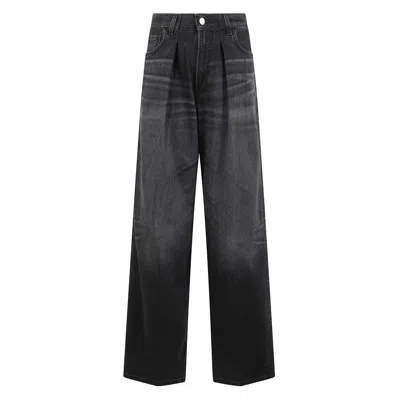 Haikure Low-rise Wide-leg Jeans In Gray