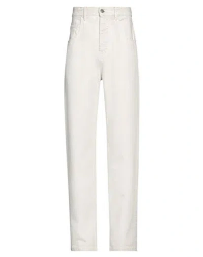 Haikure Man Jeans Ivory Size 34 Cotton In White