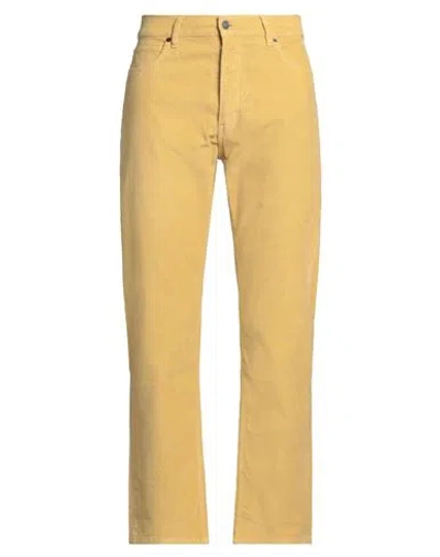 Haikure Man Pants Mustard Size 32 Cotton, Elastane In Yellow
