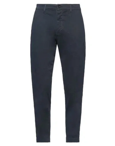 Haikure Man Pants Navy Size 35 Cotton, Elastane In Navy Blue