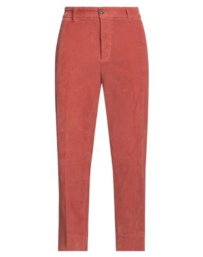 Haikure Man Pants Rust Size 33 Cotton, Elastane In Red