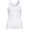 Haikure May Ruched Cotton Tank In Optical White