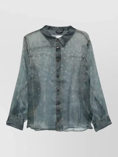 Haikure Maya Silk Long Sleeve Printed Shirt