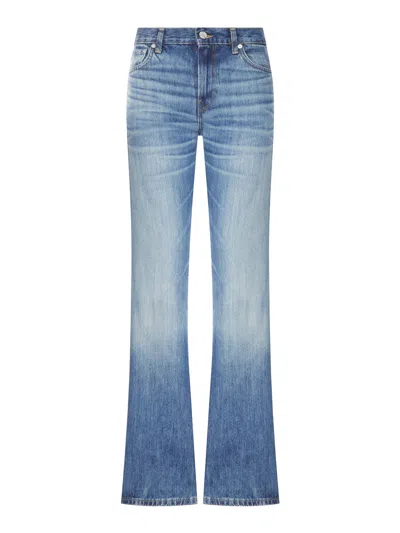 Haikure Medium Wash Denim Flare Jeans In Blue