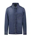 Haikure Pocketed Collar Sleeve Shirt In Blue
