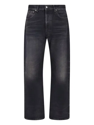 Haikure Men's Relaxed Straight-leg Jeans In Black