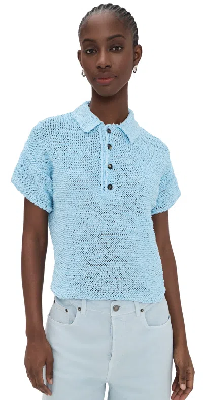 Haikure Merle Loose Knit Top Sky In Blue