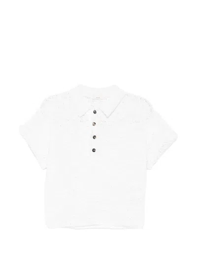 Haikure Merle Polo Top In White