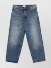 Haikure Mid Blue Trousers With Faded Effect In Blue