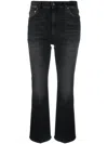 Haikure Low-rise Flared Jeans In Black