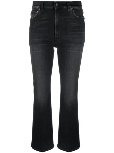Haikure Low-rise Flared Jeans In Black