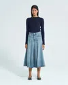 Haikure Mid Serenity Ionic Blue Skirt In Medium Wash Denim