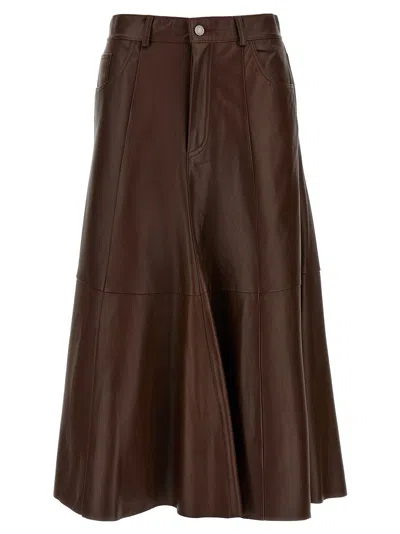HAIKURE MID SERENITY LEATHER SKIRT
