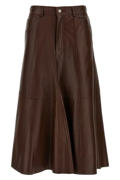HAIKURE 'MID SERENITY LEATHER' SKIRT