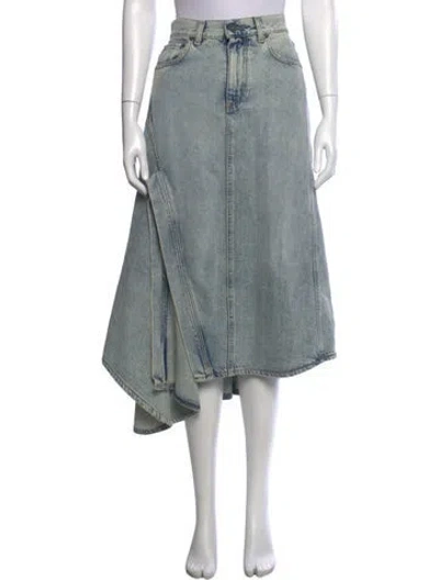 Pre-owned Haikure Midi Length Skirt W/ Tags In Blue