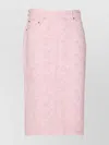 Haikure Midi Skirt With Pockets And Slit In Pink