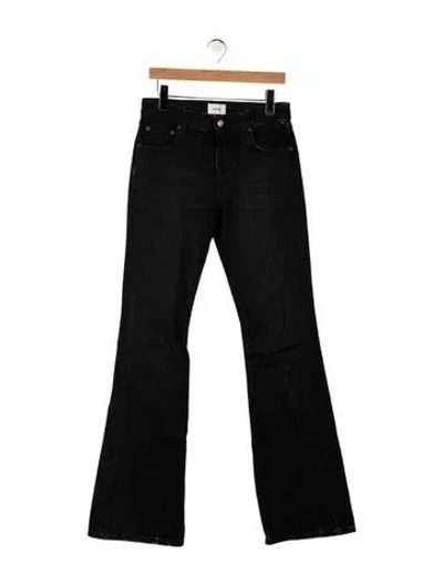 Pre-owned Haikure Mid-rise Flared Jeans In Black