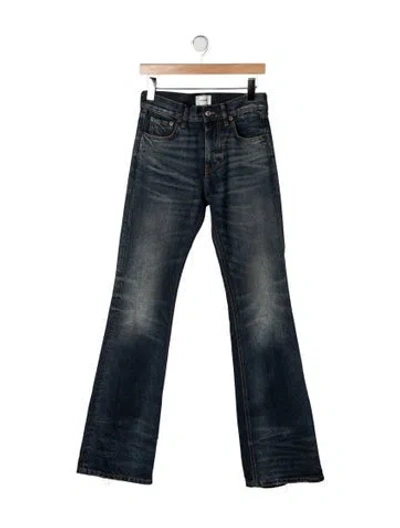 Pre-owned Haikure Mid-rise Flared Jeans In Black