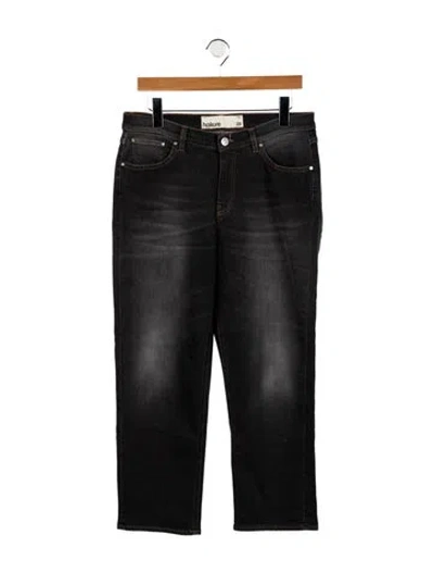 Pre-owned Haikure Mid-rise Straight Leg Jeans In Black