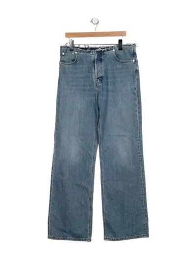 Pre-owned Haikure Mid-rise Straight Leg Jeans In Black/blue