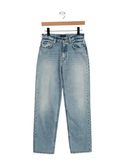 Pre-owned Haikure Mid-rise Straight Leg Jeans In Black/blue
