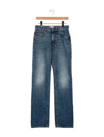 Pre-owned Haikure Mid-rise Straight Leg Jeans In Blue