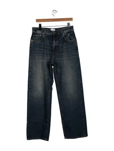 Pre-owned Haikure Mid-rise Straight Leg Jeans In Blue