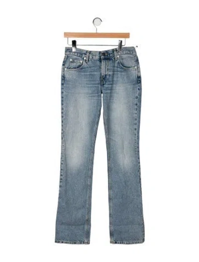 Pre-owned Haikure Mid-rise Wide Leg Jeans In Blue