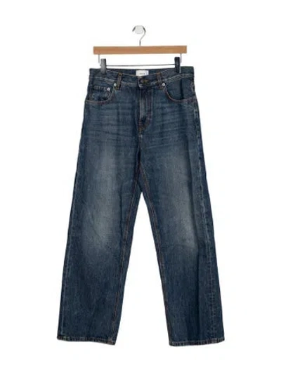 Pre-owned Haikure Mid-rise Wide Leg Jeans In Blue