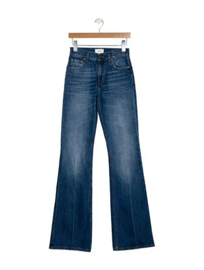 Pre-owned Haikure Mid-rise Wide Leg Jeans In Blue