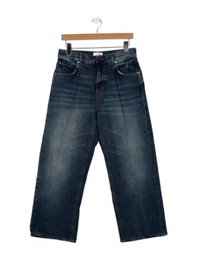 Pre-owned Haikure Mid-rise Wide Leg Jeans In Blue