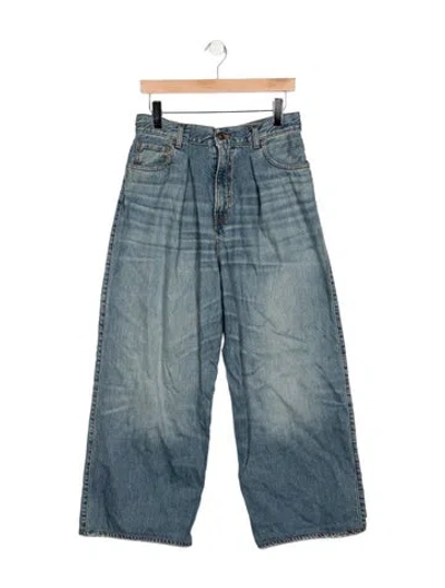Pre-owned Haikure Mid-rise Wide Leg Jeans In Blue