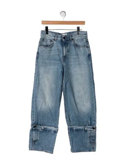 Pre-owned Haikure Mid-rise Wide Leg Jeans In Blue