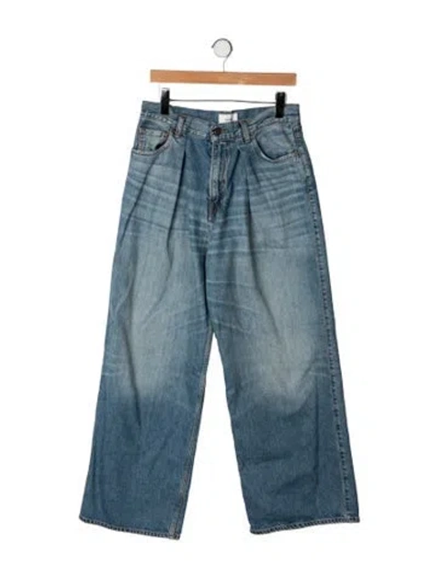 Pre-owned Haikure Mid-rise Wide Leg Jeans In Blue