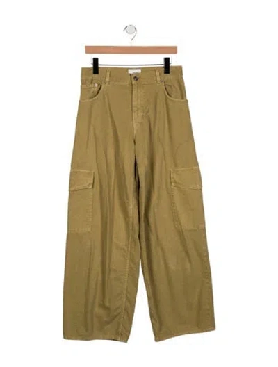 Pre-owned Haikure Mid-rise Wide Leg Jeans In Green