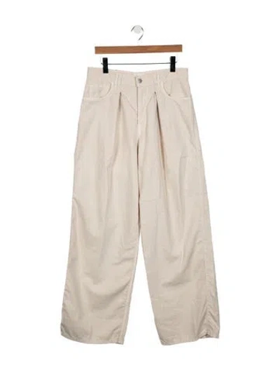 Pre-owned Haikure Mid-rise Wide Leg Jeans In Neutrals
