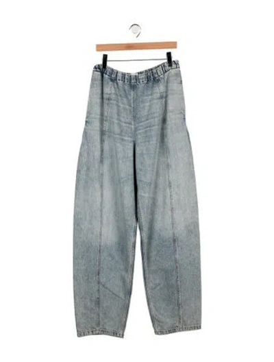Pre-owned Haikure Mid-rise Wide Leg Jeans W/ Tags In Black/blue