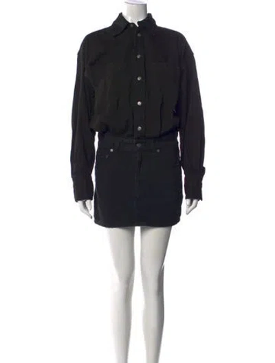 Pre-owned Haikure Mini Dress In Black