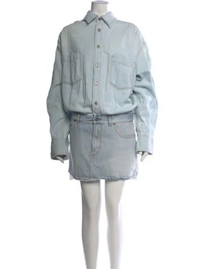 Pre-owned Haikure Mini Dress In Blue