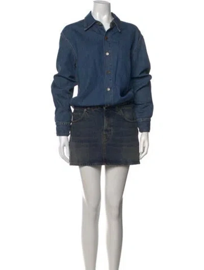 Pre-owned Haikure Mini Dress In Blue