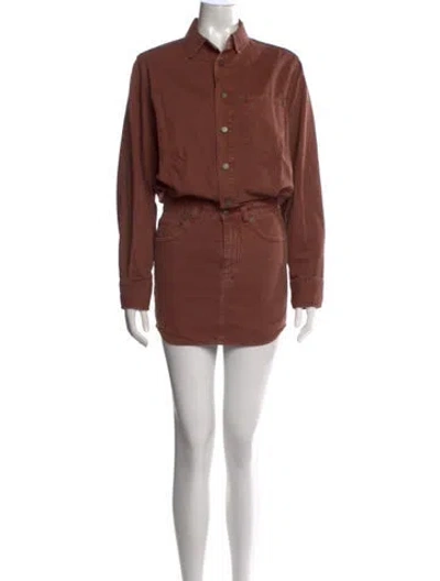 Pre-owned Haikure Mini Dress In Brown