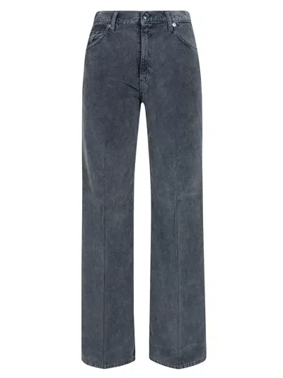 Haikure Mini Velvet Pier Trousers For Women In Blue