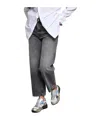 Haikure 'korea' Grey Jeans With Faded Effect And Logo Patch On The Back In Gray