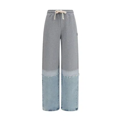 Haikure Multicolor Cotton Casual Pants In Blue