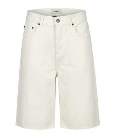 Haikure New Becky Full 44 Five-pocket Denim Shorts In White